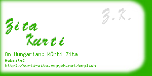 zita kurti business card